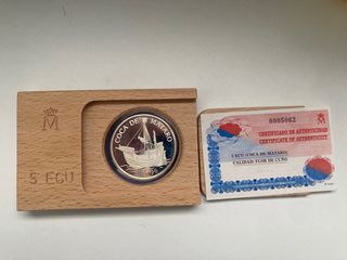 4 onzas plata 5 Ecus 93-94-95-96 FNMT