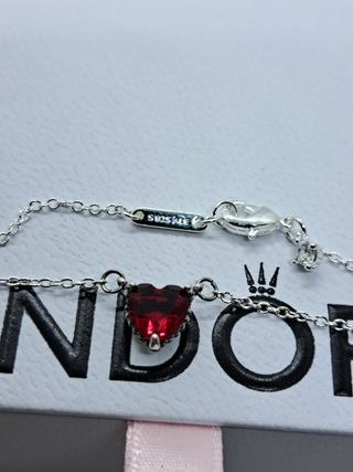 Conjunto Pandora Corazón Rojo Plata 925