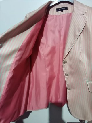 Chaqueta GIVENCHY rayas rosa y beige Talla M