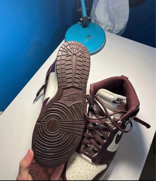 Nike Dunk High Burdeos Blanco