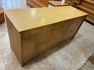 Mostrador armario madera y cristal