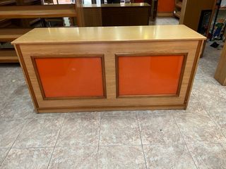 Mostrador armario madera y cristal