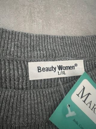 Jersey gris lentejuelas XL