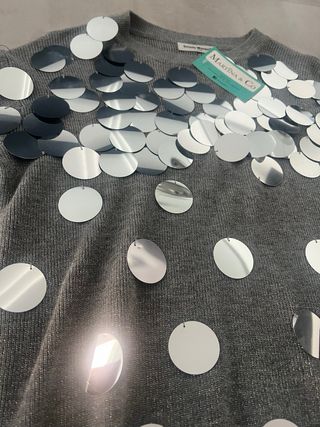 Jersey gris lentejuelas XL