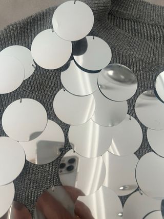 Jersey gris lentejuelas XL