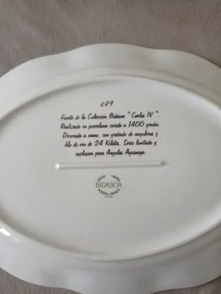 Bandeja Porcelanas Bidasoa Aguinaga 1927