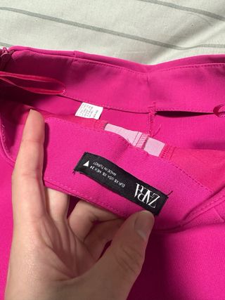 Falda pantalón Zara rosa