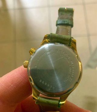 Orologio donna Seiko Kinetic oro e verde