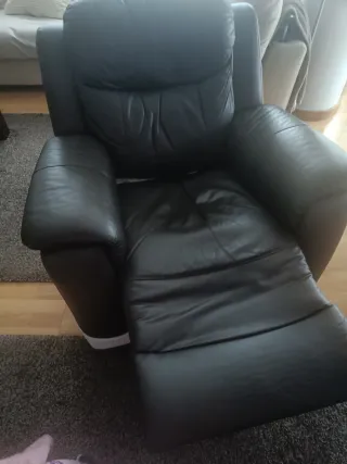 Sofá relax piel marrón chocolate