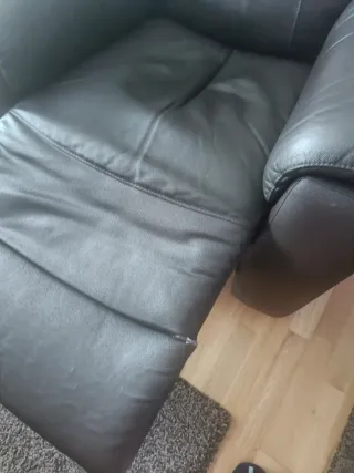 Sofá relax piel marrón chocolate