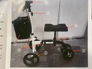 VEVOR patinete de rodilla plegable de aluminio