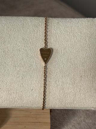 Pulsera Fossil Corazón Negro