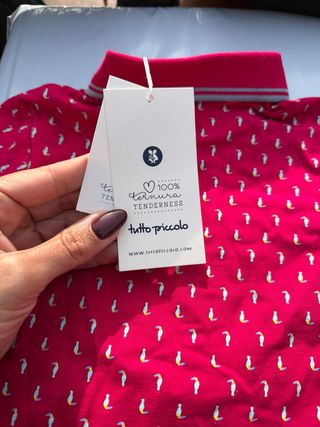 Polo Tutto Piccolo estampado caballitos de mar