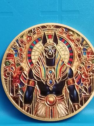 Moneda Dios Anubis Egipcio