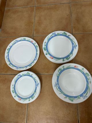 Juego de 19 platos de porcelana
