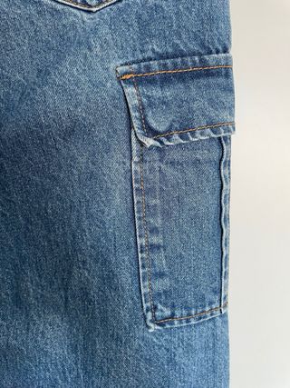 Jeans cargo blu