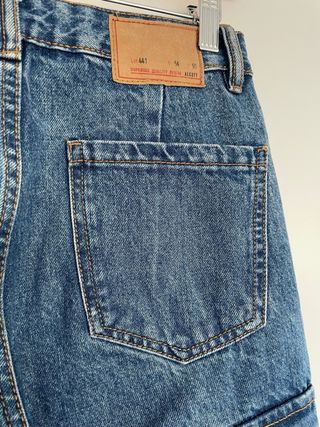 Jeans cargo blu