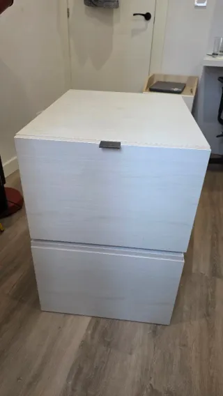 Pack 2 Cajoneras / BLANCO / Madera robusta / Baúl