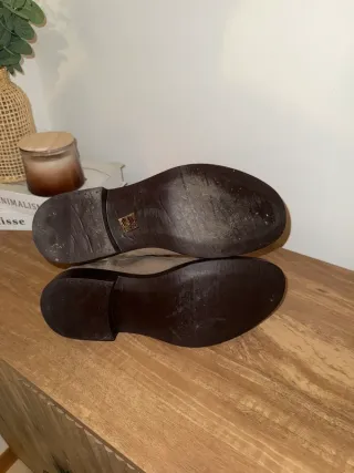 Stivaletti uomo pelle beige/marrone