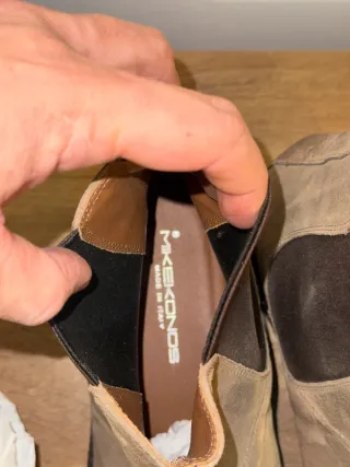 Stivaletti uomo pelle beige/marrone