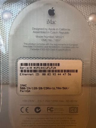 iMac G3 Indigo 500MHz - FireWire y CD-RW - Mac OSX