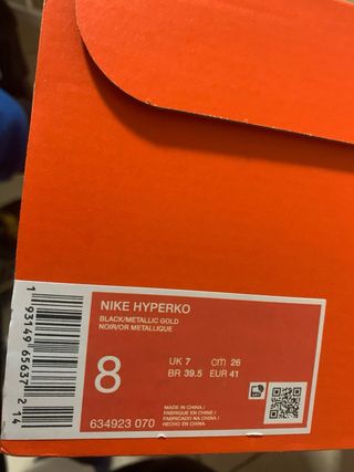 Nike Hyperko 1 Nere e oro