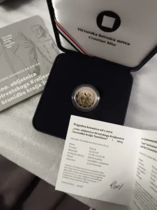 Moneda 2€ Croacia 2025 Proof Rey Tomislav