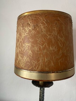 Lámpara de pie clásica metal y tela