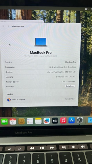 MacBook Pro 2020 Grigio 256GB 8GB RAM I5