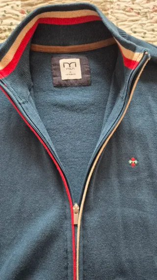 Chaqueta chico punto azul talla M