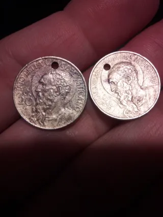 2 Monete Vaticano 20 centesimi 1934 rare