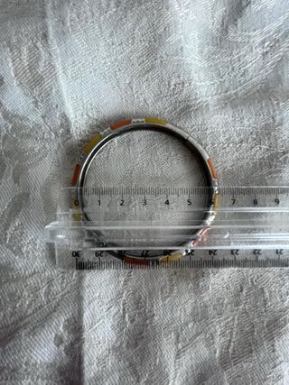 Bracciale rigido metallo arancio giallo