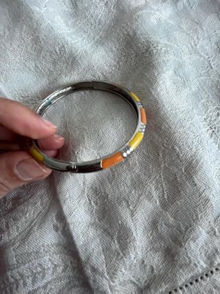 Bracciale rigido metallo arancio giallo