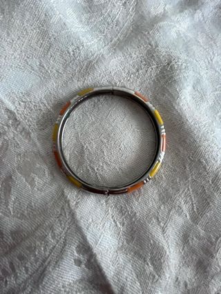 Bracciale rigido metallo arancio giallo