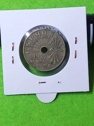 Moneda 25 cts DE 1937