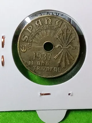 Moneda 25 cts DE 1937