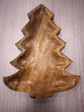 Vassoio Legno Albero Natale