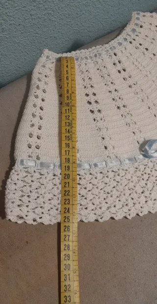 Capa crochet blanca