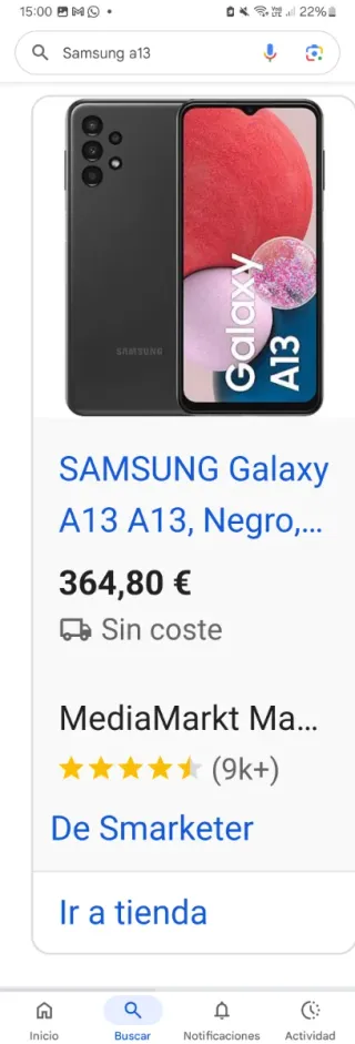 Samsung Galaxy A13 Negro