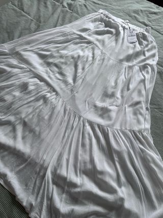 Falda boho midi blanca