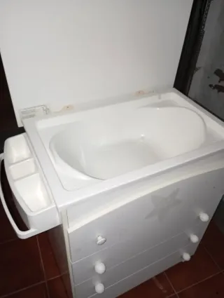 Cambiador bañera bebé blanco