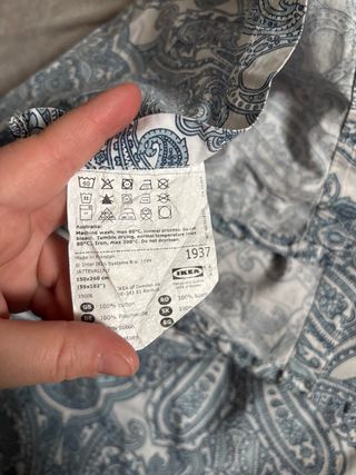 Lenzuolo singolo Ikea Paisley Blu/Bianco