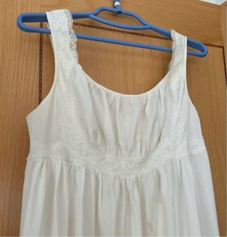 Camisón Largo Mujer Blanco Encaje
