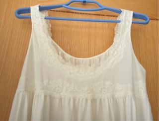 Camisón Largo Mujer Blanco Encaje