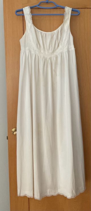 Camisón Largo Mujer Blanco Encaje
