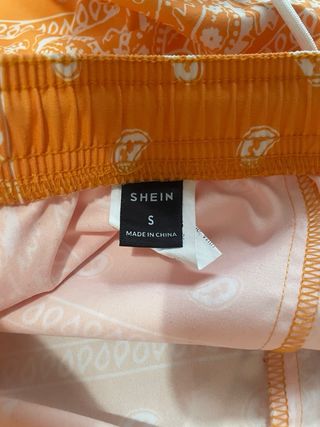 Pantalón Corto Estampado Bandana Naranja