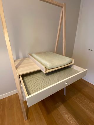 Cambiador evolutivo bebé madera estilo nórdico
