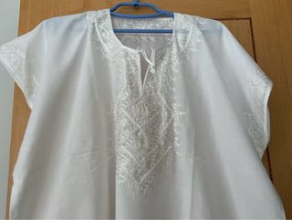 Kaftán Camisón Blanco Bordado