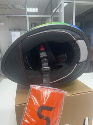 Casco Integral SKA-P gafa solar Azul y Amarillo