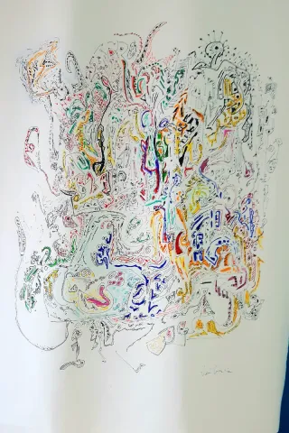 Colección dibujos abstractos papel